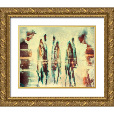 SEPARATED Gold Ornate Wood Framed Art Print with Double Matting by The Jar