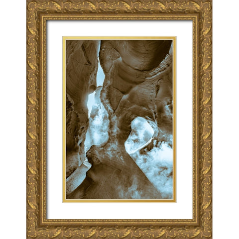 Rocky Heart Gold Ornate Wood Framed Art Print with Double Matting by Panahi, Shahrouz