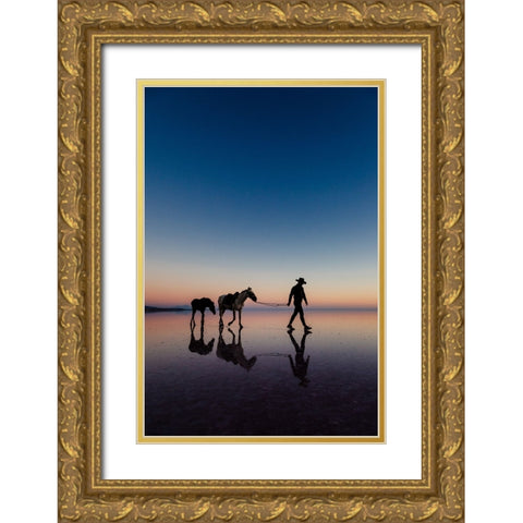 Untitled Gold Ornate Wood Framed Art Print with Double Matting by Emre Erol, M.