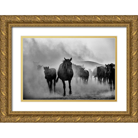 Untitled Gold Ornate Wood Framed Art Print with Double Matting by Emre Erol, M.
