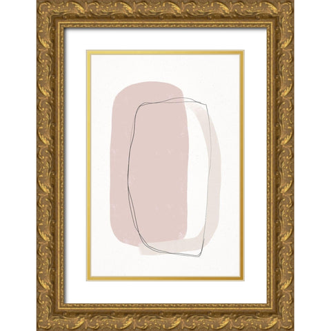 Abstract Bond Gold Ornate Wood Framed Art Print with Double Matting by Sawall, Anastasia