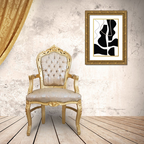 Contour Gold Ornate Wood Framed Art Print with Double Matting by Sawall, Anastasia