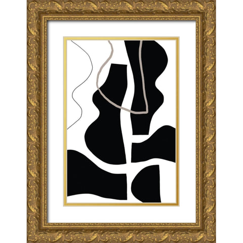 Contour Gold Ornate Wood Framed Art Print with Double Matting by Sawall, Anastasia