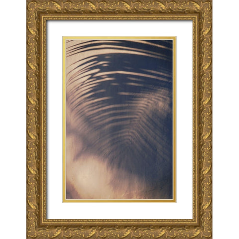 Wall a Palm Shadow Gold Ornate Wood Framed Art Print with Double Matting by Mossholder, Tim
