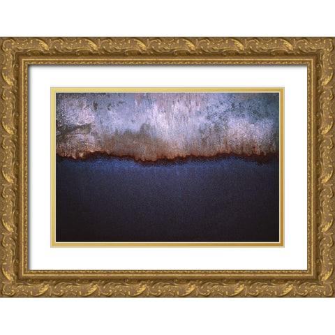 Rusty Metal Gold Ornate Wood Framed Art Print with Double Matting by Mossholder, Tim