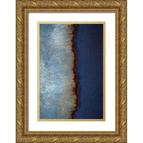 Rusty Metal Gold Ornate Wood Framed Art Print with Double Matting by Mossholder, Tim