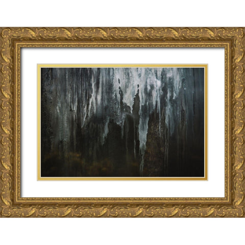 Grunge Window Gold Ornate Wood Framed Art Print with Double Matting by Mossholder, Tim