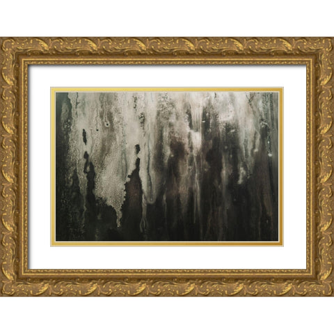 Grunge Window Gold Ornate Wood Framed Art Print with Double Matting by Mossholder, Tim