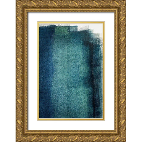 Painted Textures Gold Ornate Wood Framed Art Print with Double Matting by Mossholder, Tim