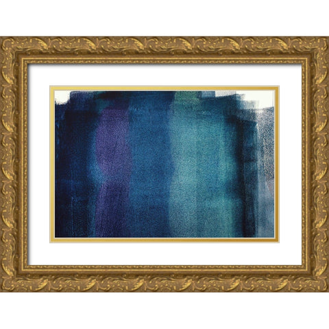 Painted Textures Gold Ornate Wood Framed Art Print with Double Matting by Mossholder, Tim