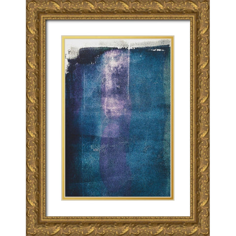 Painted Textures Gold Ornate Wood Framed Art Print with Double Matting by Mossholder, Tim