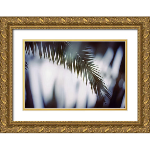 Palm Branches Gold Ornate Wood Framed Art Print with Double Matting by Mossholder, Tim