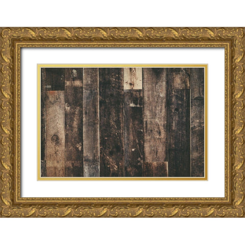 Wood Texture Gold Ornate Wood Framed Art Print with Double Matting by Mossholder, Tim