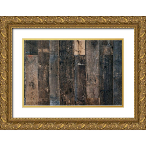 Wood Texture Gold Ornate Wood Framed Art Print with Double Matting by Mossholder, Tim
