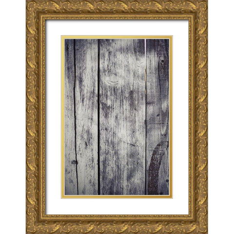 Wood Texture Gold Ornate Wood Framed Art Print with Double Matting by Mossholder, Tim