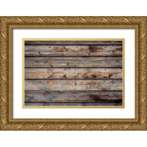 Wood Texture Gold Ornate Wood Framed Art Print with Double Matting by Mossholder, Tim