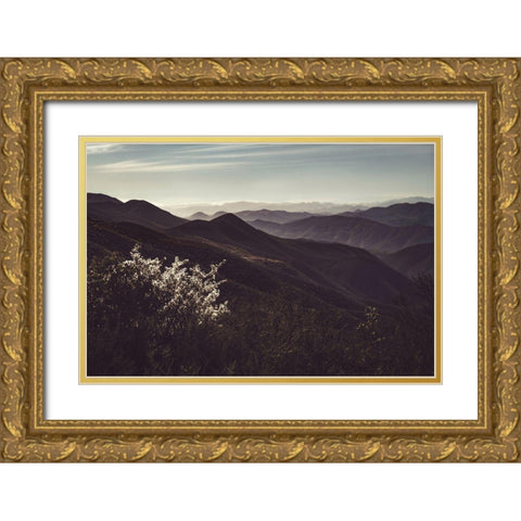 Vista of Hills Gold Ornate Wood Framed Art Print with Double Matting by Mossholder, Tim