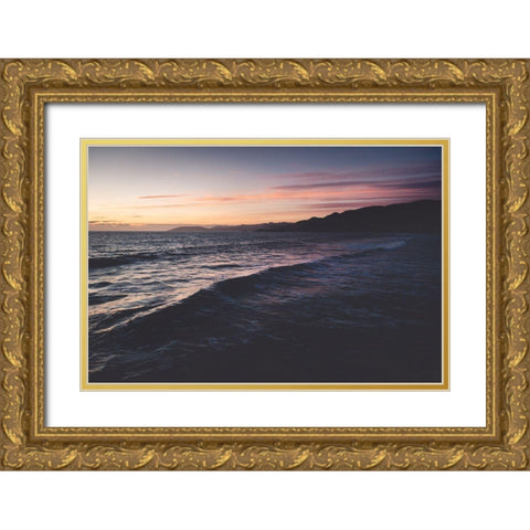 California Coast Gold Ornate Wood Framed Art Print with Double Matting by Mossholder, Tim