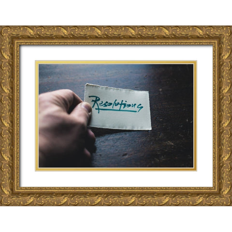 Resolutions Gold Ornate Wood Framed Art Print with Double Matting by Mossholder, Tim