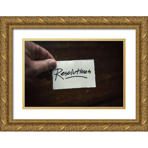 Resolutions Gold Ornate Wood Framed Art Print with Double Matting by Mossholder, Tim