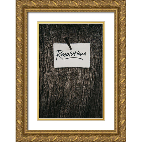 Resolutions Gold Ornate Wood Framed Art Print with Double Matting by Mossholder, Tim