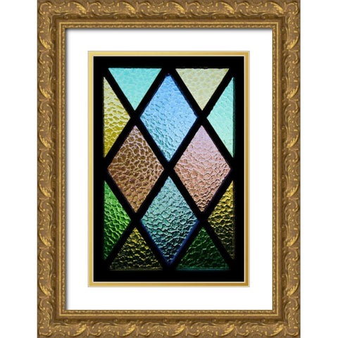Back Door Window Gold Ornate Wood Framed Art Print with Double Matting by Mossholder, Tim