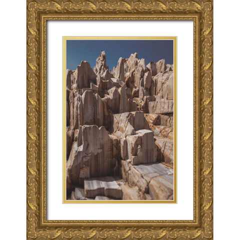 Rock Formations Gold Ornate Wood Framed Art Print with Double Matting by Mossholder, Tim
