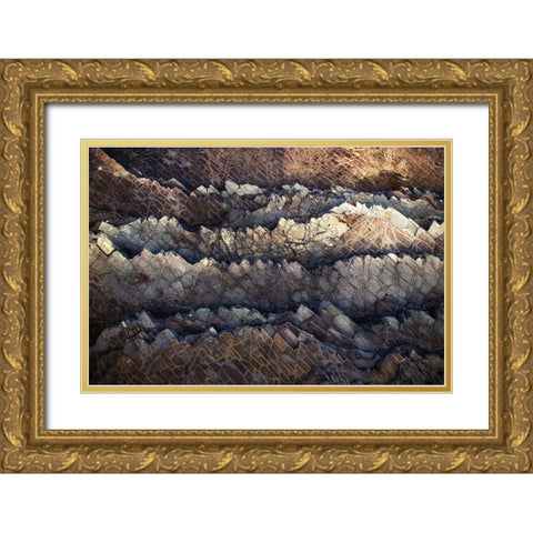 Rock Formations Gold Ornate Wood Framed Art Print with Double Matting by Mossholder, Tim