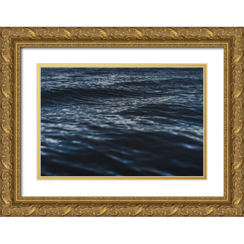 Water Textures Gold Ornate Wood Framed Art Print with Double Matting by Mossholder, Tim