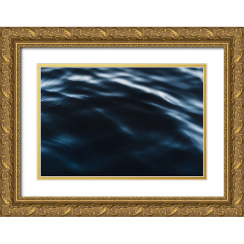 Water Textures Gold Ornate Wood Framed Art Print with Double Matting by Mossholder, Tim