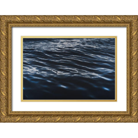 Water Textures Gold Ornate Wood Framed Art Print with Double Matting by Mossholder, Tim