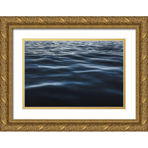 Water Textures Gold Ornate Wood Framed Art Print with Double Matting by Mossholder, Tim