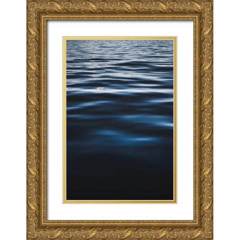 Water Textures Gold Ornate Wood Framed Art Print with Double Matting by Mossholder, Tim
