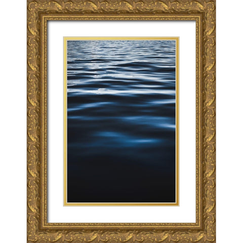 Water Textures Gold Ornate Wood Framed Art Print with Double Matting by Mossholder, Tim