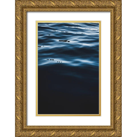 Water Textures Gold Ornate Wood Framed Art Print with Double Matting by Mossholder, Tim