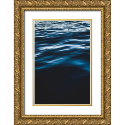 Water Textures Gold Ornate Wood Framed Art Print with Double Matting by Mossholder, Tim
