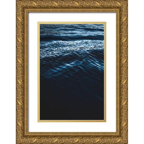 Water Textures Gold Ornate Wood Framed Art Print with Double Matting by Mossholder, Tim