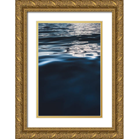 Water Textures Gold Ornate Wood Framed Art Print with Double Matting by Mossholder, Tim