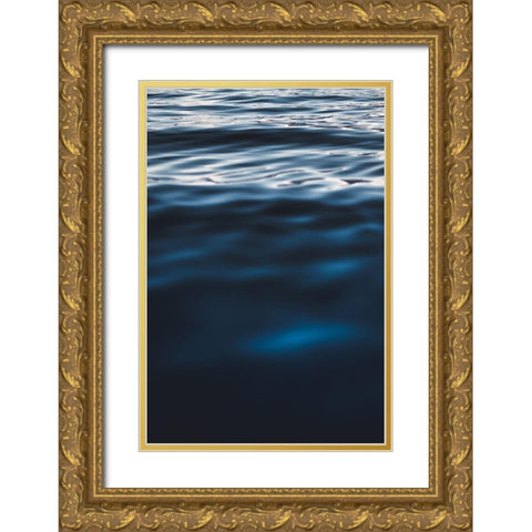 Water Textures Gold Ornate Wood Framed Art Print with Double Matting by Mossholder, Tim