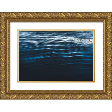 Water Textures Gold Ornate Wood Framed Art Print with Double Matting by Mossholder, Tim