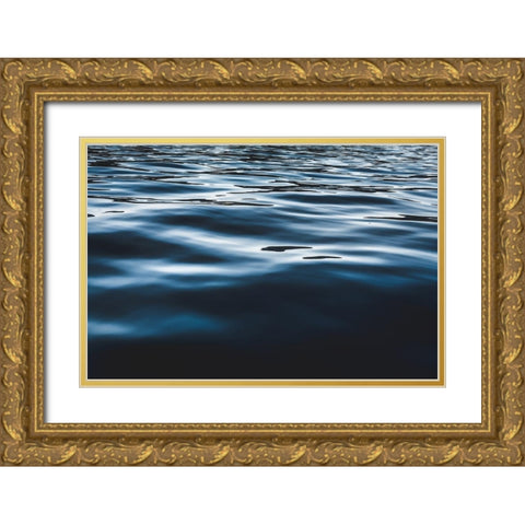 Water Textures Gold Ornate Wood Framed Art Print with Double Matting by Mossholder, Tim