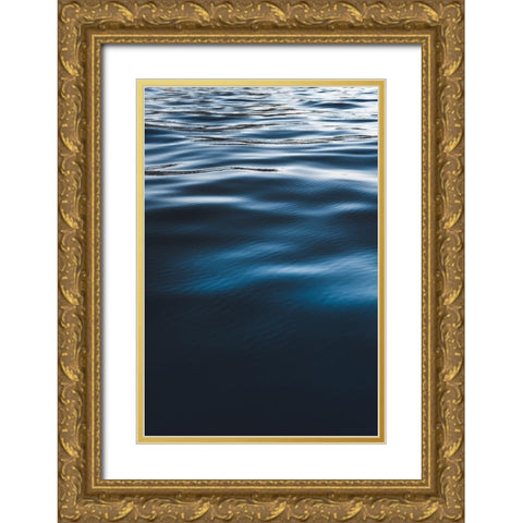 Water Textures Gold Ornate Wood Framed Art Print with Double Matting by Mossholder, Tim