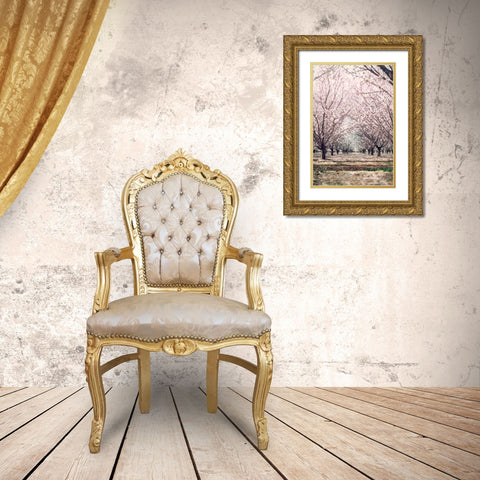 Almond Orchard Gold Ornate Wood Framed Art Print with Double Matting by Mossholder, Tim