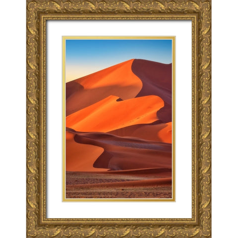 Sossusvlei Gold Ornate Wood Framed Art Print with Double Matting by Zheng, Michael