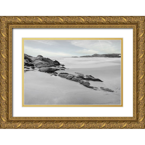 Breathless Gold Ornate Wood Framed Art Print with Double Matting by Brodecka, Aleksandra
