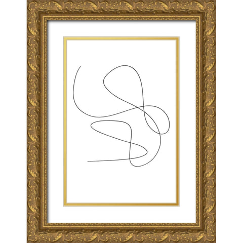 Light and Tender Gold Ornate Wood Framed Art Print with Double Matting by Sawall, Anastasia