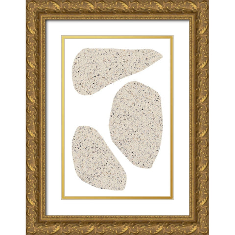 Stone Composition Gold Ornate Wood Framed Art Print with Double Matting by Sawall, Anastasia