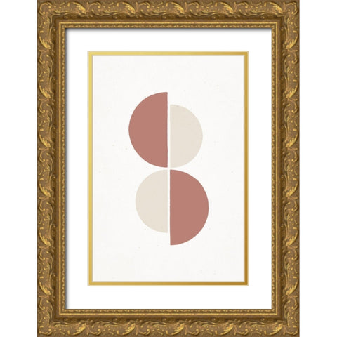 Rust and Sand - Duo Gold Ornate Wood Framed Art Print with Double Matting by Sawall, Anastasia