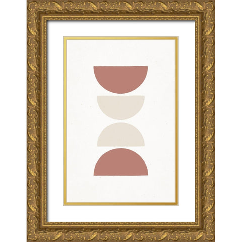 Rust and Sand - Lungo Gold Ornate Wood Framed Art Print with Double Matting by Sawall, Anastasia