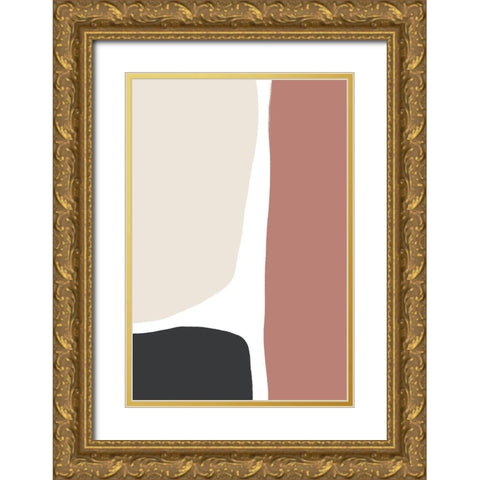 Natural Shades Trio Gold Ornate Wood Framed Art Print with Double Matting by Sawall, Anastasia